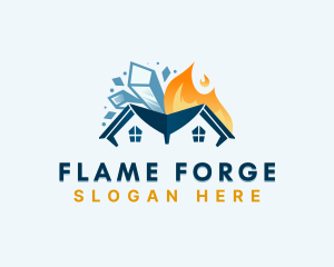 Fire Ice Home logo design