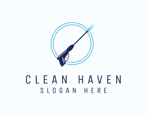 Cleaning Service Pressure Washer logo design