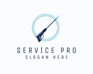 Cleaning Service Pressure Washer logo design