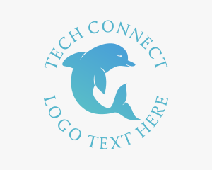 Marine Blue Dolphin logo