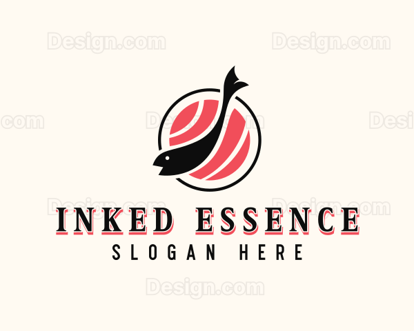 Fish Sushi Restaurant Logo