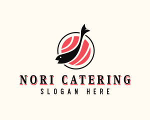 Fish Sushi Restaurant logo design