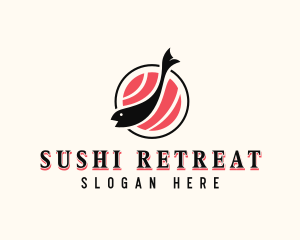 Fish Sushi Restaurant logo design