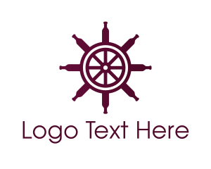 Wine Ship Wheel Helm logo