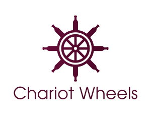 Wine Ship Wheel Helm logo design