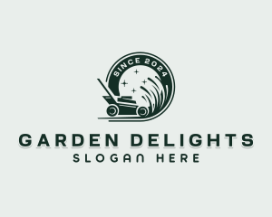 Landscaping Lawn Mower logo design