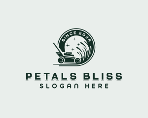 Landscaping Lawn Mower logo design