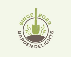 Nature Garden Shovel logo design