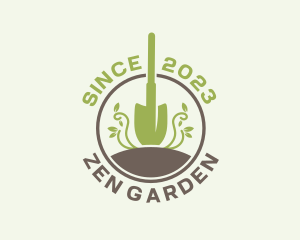 Nature Garden Shovel logo design