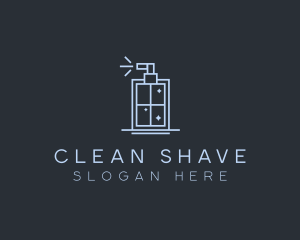 Cleaning Spray Bottle logo design