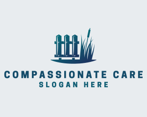 Grass Fence Lawn Care logo design