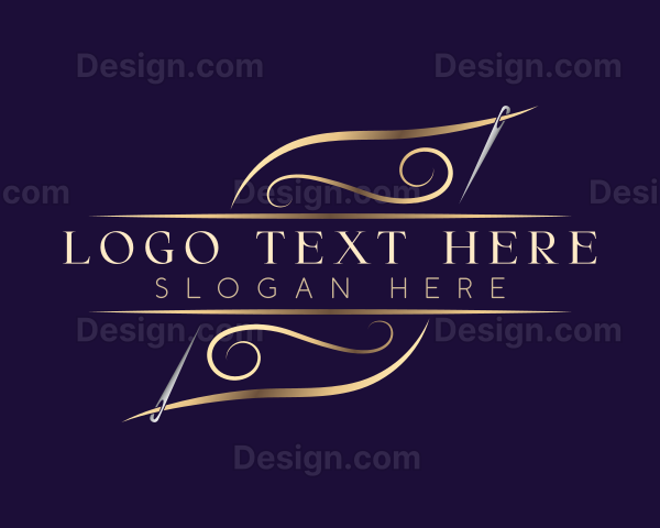 Elegant Needle Thread Logo