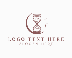 Moon Hourglass Sparkle logo
