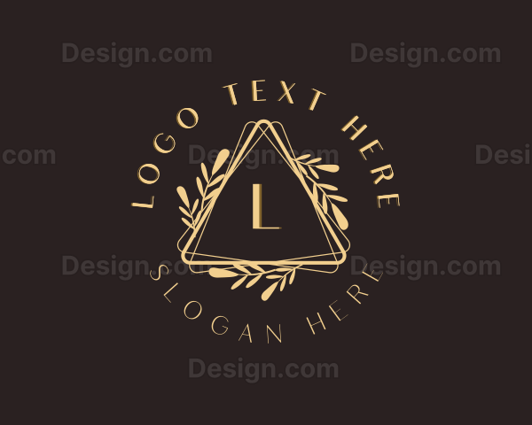 Leaf Wreath Triangle Logo