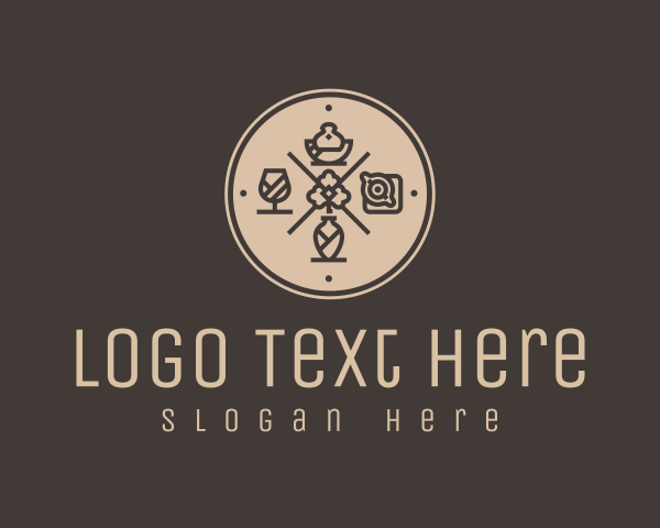 Hipster Fine Dining Restaurant logo
