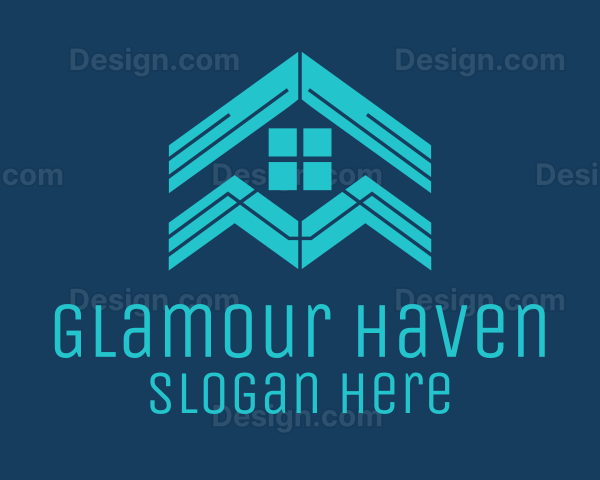 Blue House Roof Window Logo