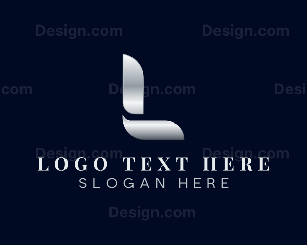 Luxury Metallic Iron Letter L Logo
