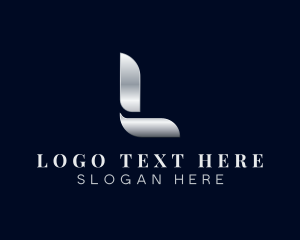 Luxury Metallic Iron Letter L logo