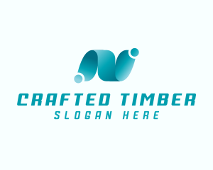 Professional Brand Letter N logo design