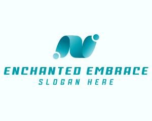 Professional Brand Letter N logo design