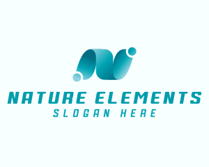 Professional Brand Letter N logo design