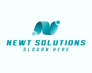 Professional Brand Letter N logo design