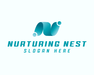 Professional Brand Letter N logo design