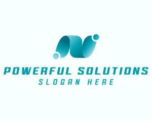 Professional Brand Letter N logo design