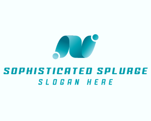 Professional Brand Letter N logo design