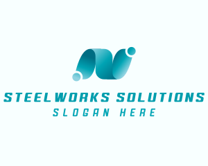 Professional Brand Letter N logo design