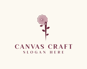 Needle Rose Sewing Craft logo design