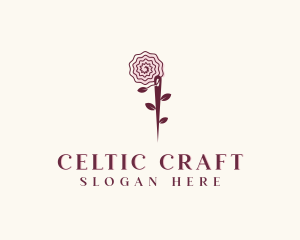 Needle Rose Sewing Craft logo design