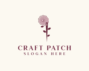 Needle Rose Sewing Craft logo design