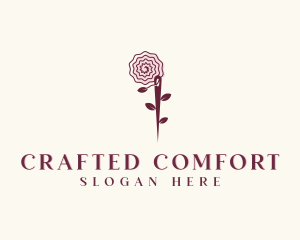 Needle Rose Sewing Craft logo design