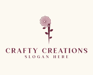 Needle Rose Sewing Craft logo design