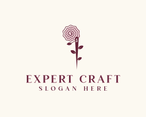 Needle Rose Sewing Craft logo design