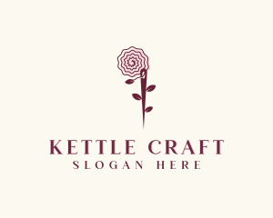 Needle Rose Sewing Craft logo design