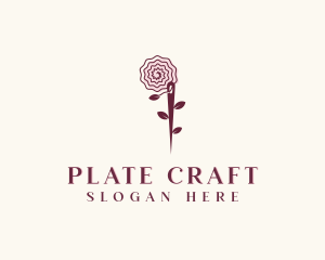 Needle Rose Sewing Craft logo design