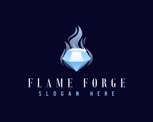 Diamond Jewelry Fire logo design