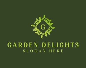 Nature Garden Leaves logo design