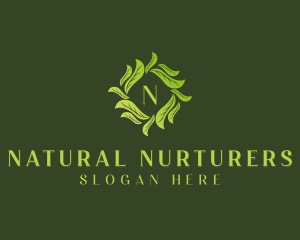 Nature Garden Leaves logo design