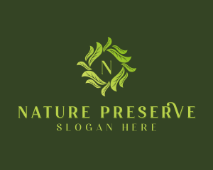 Nature Garden Leaves logo design