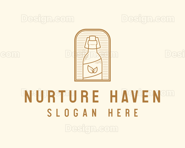 Organic Kombucha Bottle Logo