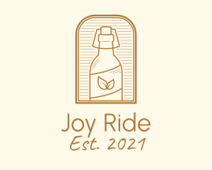 Organic Kombucha Bottle logo design