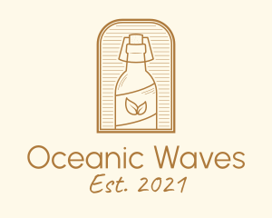 Organic Kombucha Bottle logo design