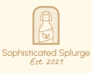 Organic Kombucha Bottle logo design