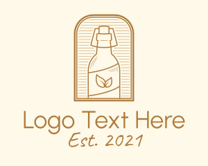 Organic - Organic Kombucha Bottle logo design