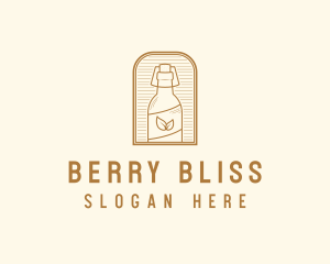 Organic Kombucha Bottle logo design