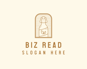 Organic Kombucha Bottle logo design