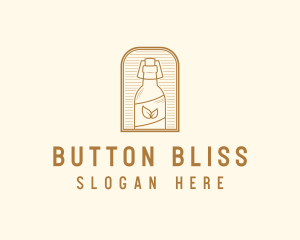 Organic Kombucha Bottle logo design